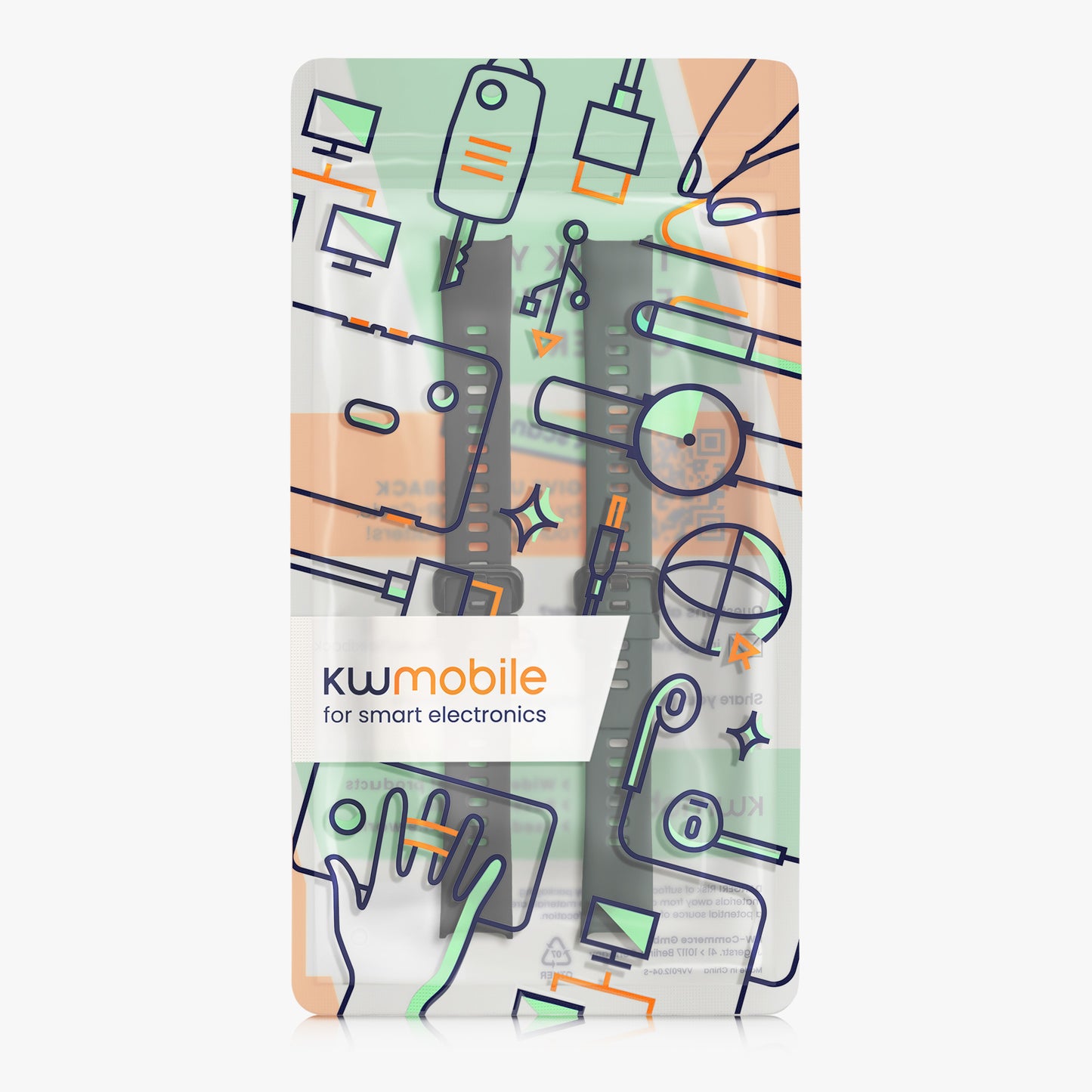 kwmobile Watch Strap for Huawei Band 4 Bracelet Fitness Tracker Band Set Replacement Strap Smartwatch