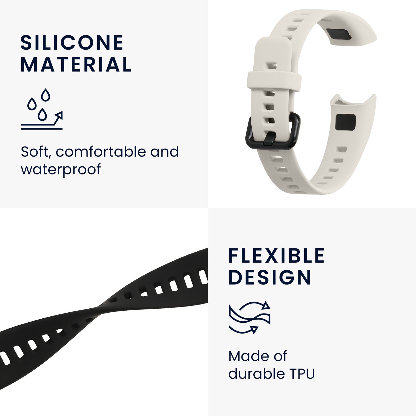 kwmobile Watch Strap for Huawei Band 4 Bracelet Fitness Tracker Band Set Replacement Strap Smartwatch