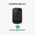 kwmobile Screen Protector compatible with Garmin Edge 530 / 830 Tempered Glass Screen Protector Set for Bicycle GPS Display Protector for Bike Computer