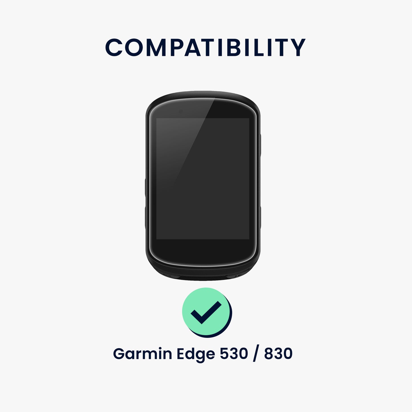 kwmobile Screen Protector compatible with Garmin Edge 530 / 830 Tempered Glass Screen Protector Set for Bicycle GPS Display Protector for Bike Computer