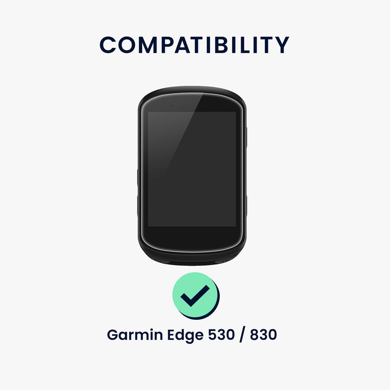 kwmobile Screen Protector compatible with Garmin Edge 530 / 830 Tempered Glass Screen Protector Set for Bicycle GPS Display Protector for Bike Computer