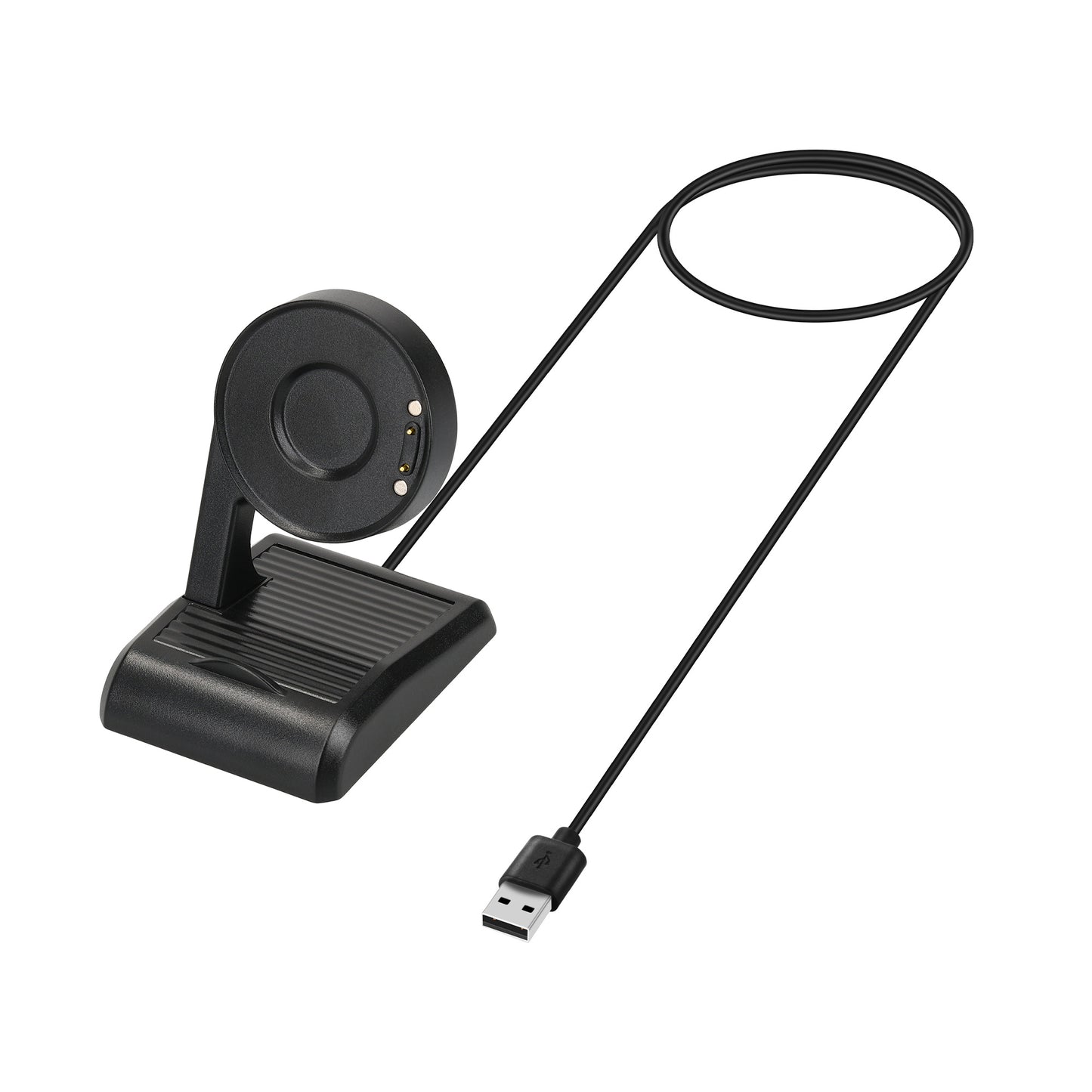 kwmobile USB Charger compatible with Ticwatch Pro 5 / Pro 3 / Pro 3 Lite / E3 - USB Cable Charger Stand - Smart Watch Charging Station - Docking Station - Charging Cable with Stand Function