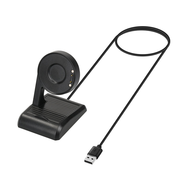 kwmobile USB Charger compatible with Ticwatch Pro 5 / Pro 3 / Pro 3 Lite / E3 - USB Cable Charger Stand - Smart Watch Charging Station - Docking Station - Charging Cable with Stand Function