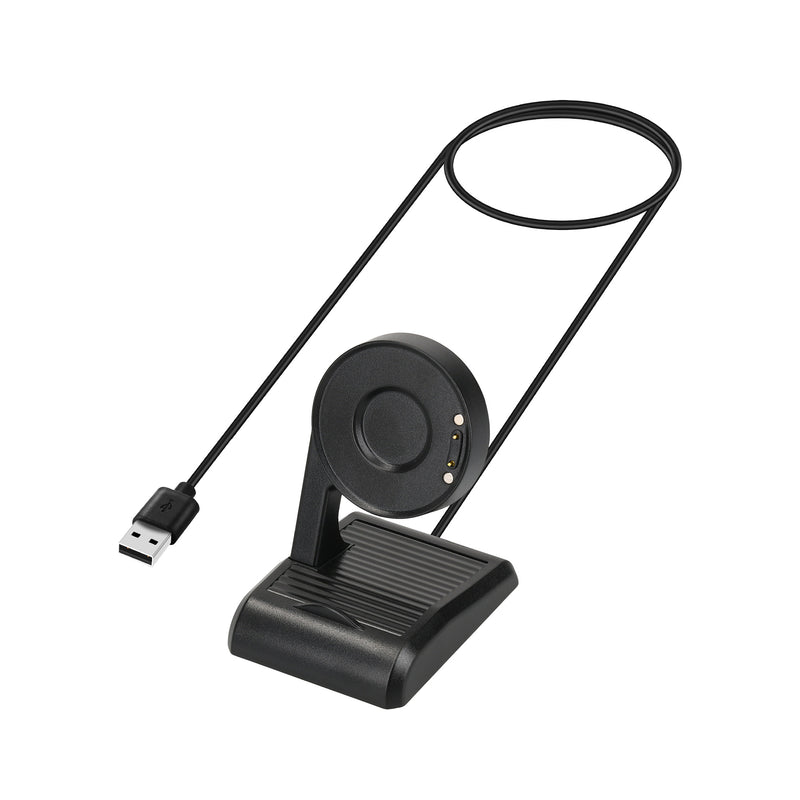 kwmobile USB Charger compatible with Ticwatch Pro 5 / Pro 3 / Pro 3 Lite / E3 - USB Cable Charger Stand - Smart Watch Charging Station - Docking Station - Charging Cable with Stand Function
