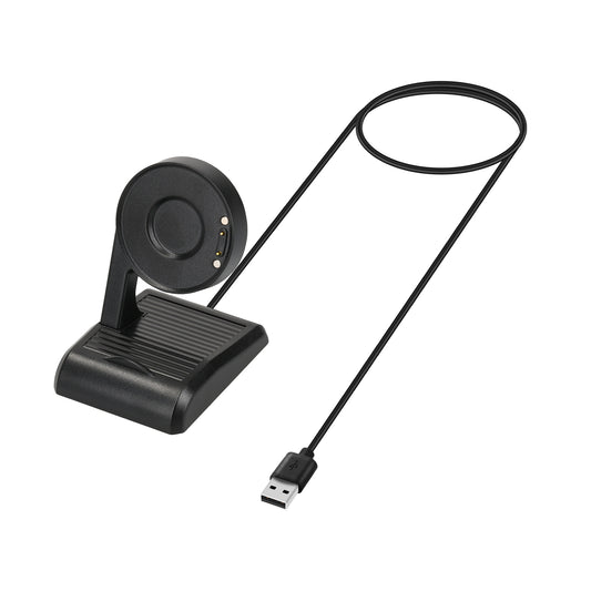 kwmobile USB Ladegerät kompatibel mit Ticwatch Pro 5 / Pro 3 / Pro 3 Lite / E3 - USB Kabel Charger Stand - Smart Watch Ladestation - Docking Station - Ladekabel mit Standfunktion Schwarz  