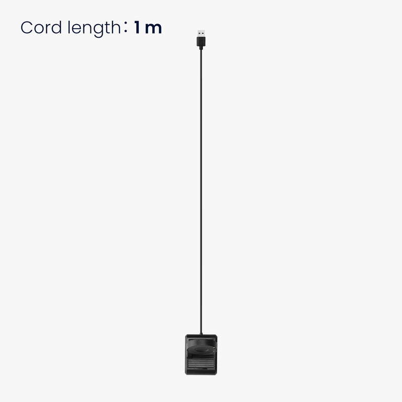 kwmobile USB Charger compatible with Ticwatch Pro 5 / Pro 3 / Pro 3 Lite / E3 - USB Cable Charger Stand - Smart Watch Charging Station - Docking Station - Charging Cable with Stand Function