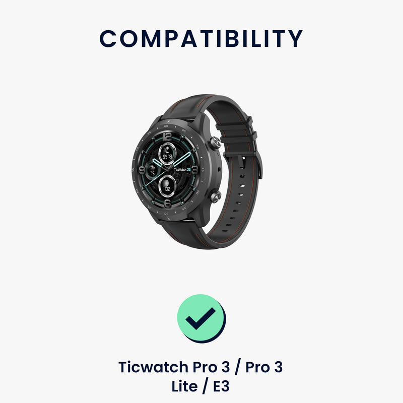 kwmobile USB Charger compatible with Ticwatch Pro 5 / Pro 3 / Pro 3 Lite / E3 - USB Cable Charger Stand - Smart Watch Charging Station - Docking Station - Charging Cable with Stand Function