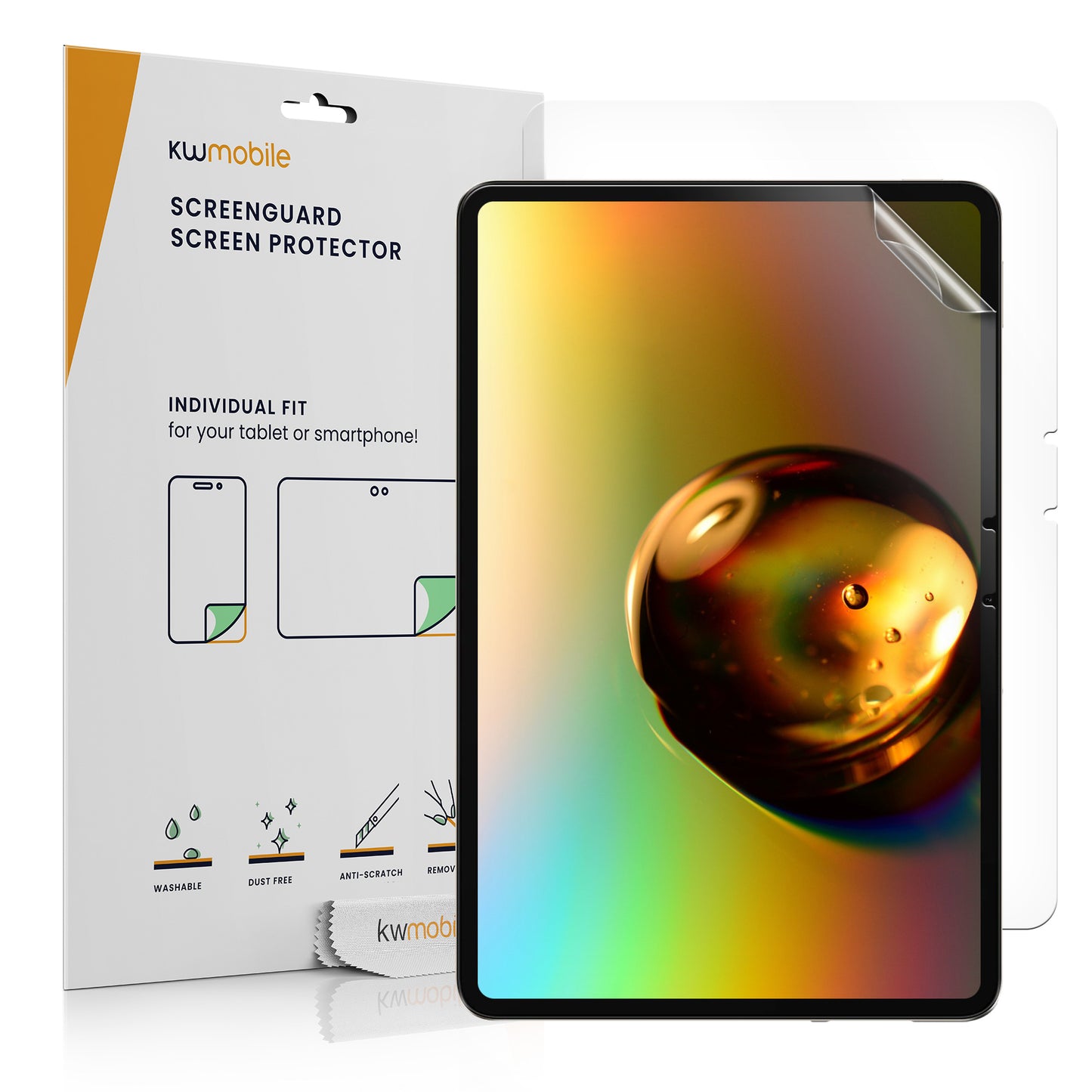kwmobile 2x Schutzfolie kompatibel mit Xiaomi Pad 6 - Folie klar Full Screen Tablet Transparent  