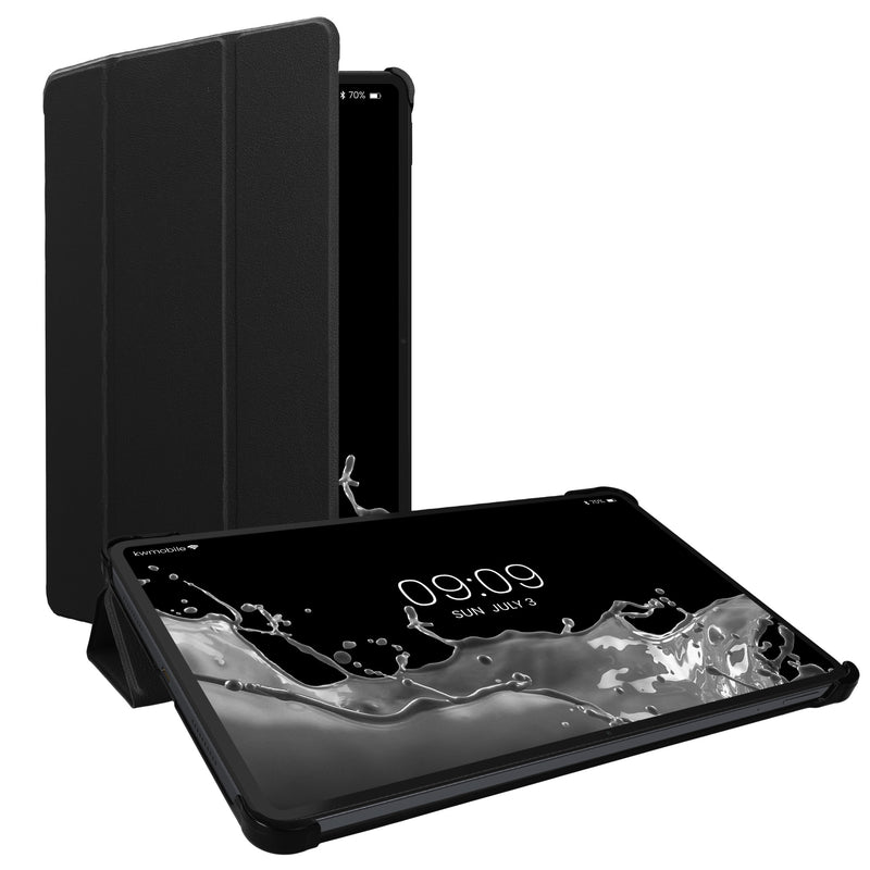 kwmobile Hülle kompatibel mit Xiaomi Pad 6 - Smart Cover Tablet Case Schutzhülle - Stand - in Schwarz Schwarz  