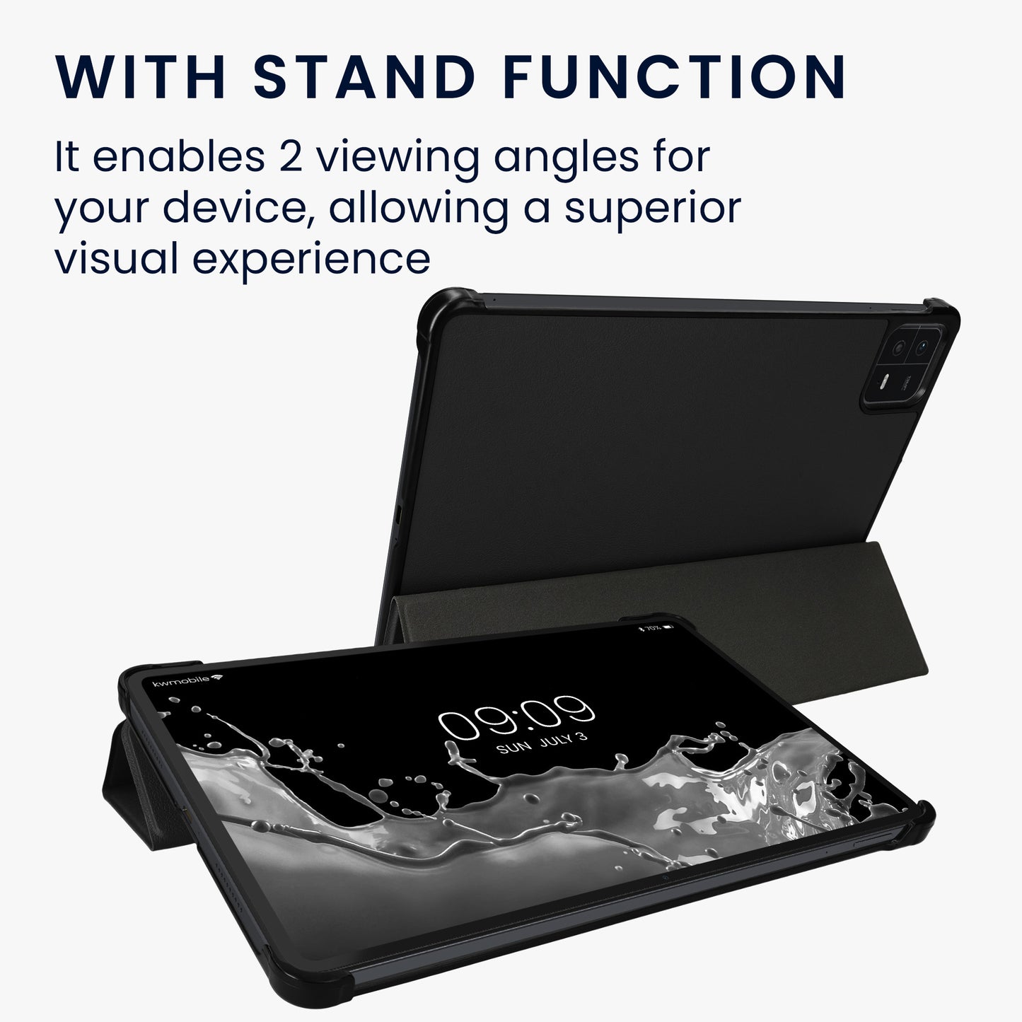 kwmobile Case Compatible with Xiaomi Pad 6 Smart Cover Tablet Case Protective Stand