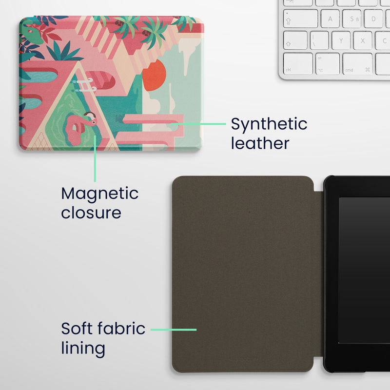 kwmobile Folding Case compatible with Amazon Kindle Paperwhite 11th Generation 2021 Case Flip Case with Magnetic Closure