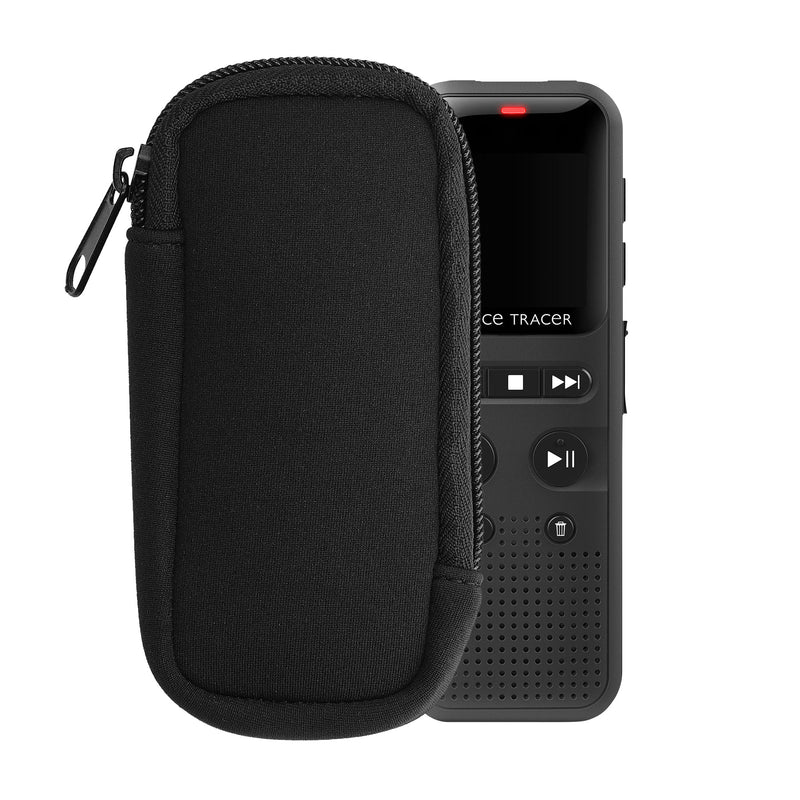 kwmobile Case Compatible with Universal Voice Recorder Dictaphone - Zipper Cover - Inner Dimensions 11.5 x 4.5 cm