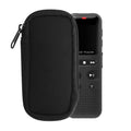 kwmobile Neopren Hülle kompatibel mit Universal Voice Recorder Diktiergerät - Cover mit Reißverschluss - Innenmaße 11,5 x 4,5 cm - Schwarz Schwarz  