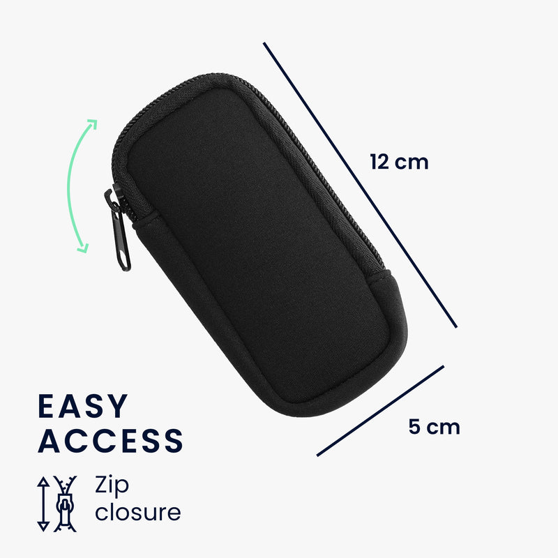 kwmobile Case Compatible with Universal Voice Recorder Dictaphone - Zipper Cover - Inner Dimensions 11.5 x 4.5 cm