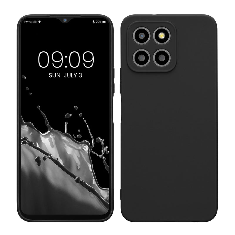 kwmobile Handyhülle kompatibel mit Honor X8 5G / X6 / 70 Lite 5G Hülle - Handy Case aus weichem Silikon in Schwarz matt Schwarz matt  