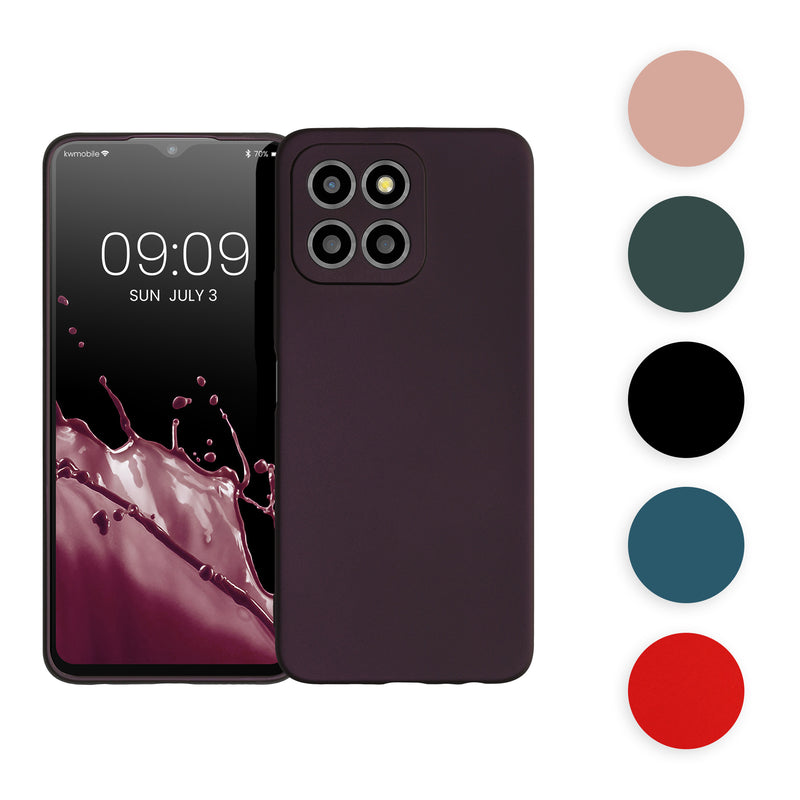 kwmobile Handyhülle kompatibel mit HONOR X8 5G / X6 / 70 Lite 5G Hülle - weiche Silikon Case metallisch schimmernd in Metallic Blauviolett Metallic Blauviolett  