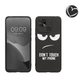 kwmobile Hülle kompatibel mit Xiaomi Redmi 10C - Handyhülle Silikon Case - Herz Brush Weiß Schwarz Weiß  [dsg02]