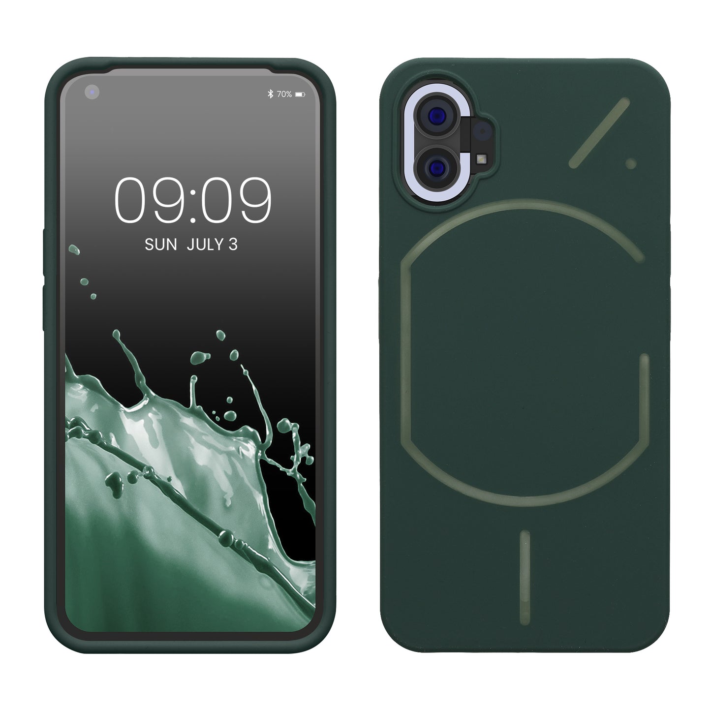 kwmobile Phone Case for Nothing Phone (1) - Silicone Cover - Wireless Charging - Protective Case