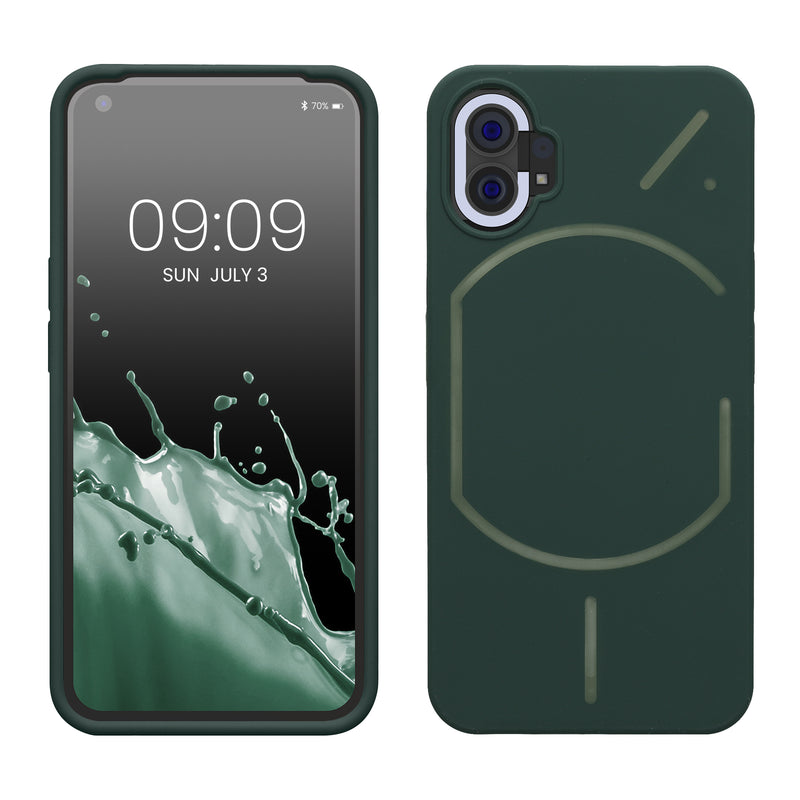 kwmobile Phone Case for Nothing Phone (1) - Silicone Cover - Wireless Charging - Protective Case