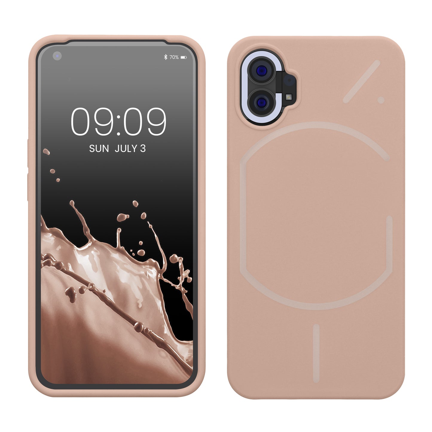 kwmobile Phone Case for Nothing Phone (1) - Silicone Cover - Wireless Charging - Protective Case