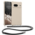 kwmobile Necklace Case compatible with Google Pixel 7 Case - Cover with Lanyard - Silicone Protective Cover
