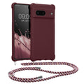 kwmobile Necklace Case compatible with Google Pixel 7 Case - Cover with Lanyard - Silicone Protective Cover