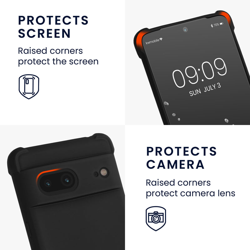 kwmobile Necklace Case compatible with Google Pixel 7 Case - Cover with Lanyard - Silicone Protective Cover