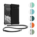 kwmobile Necklace Case kompatibel mit Google Pixel 7 Pro Hülle - Cover mit Kordel zum Umhängen - Silikon Schutzhülle Strahlend Gelb Strahlend Gelb  