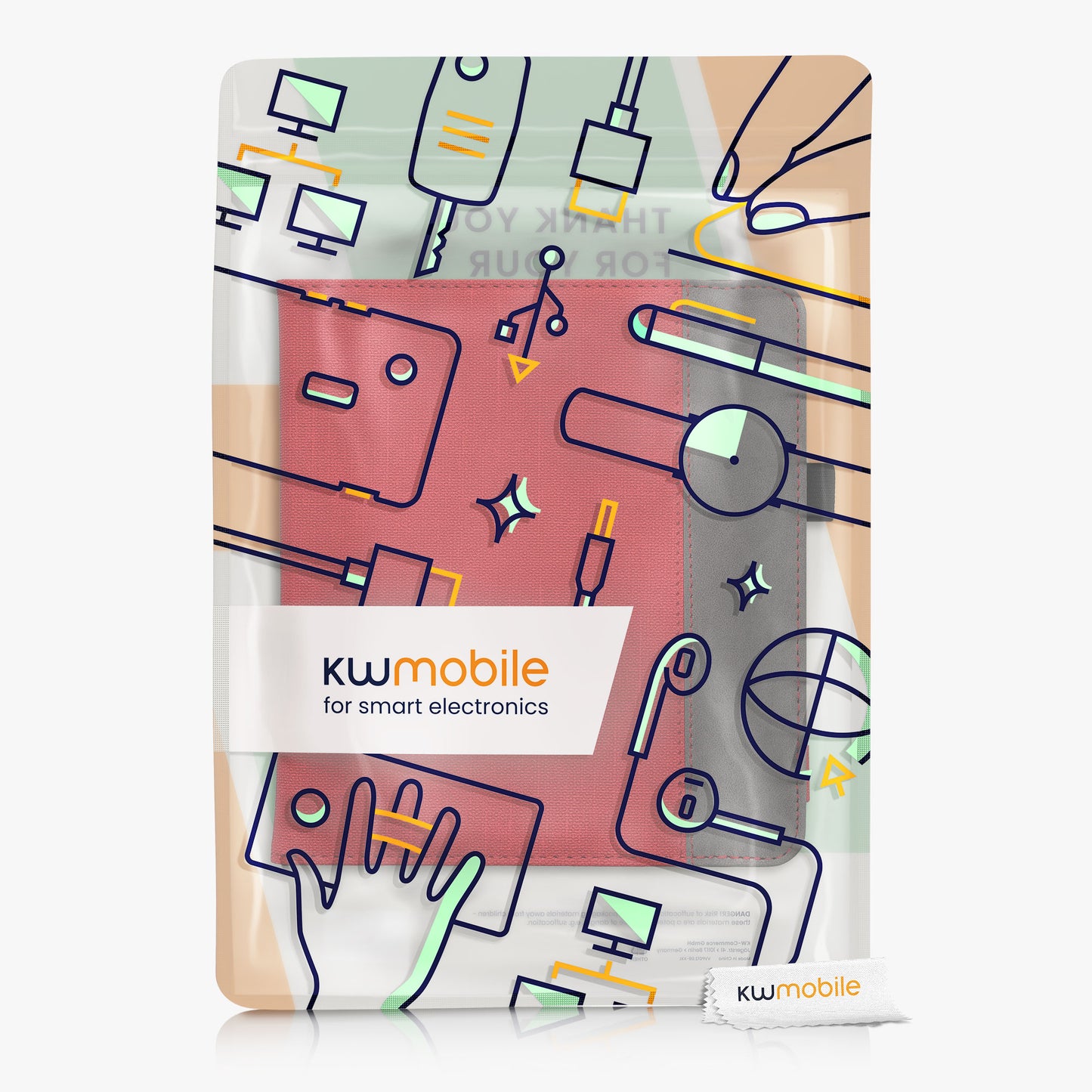 kwmobile Case Compatible with Tolino Epos 3 Case Flip Case with Hand Strap Cover