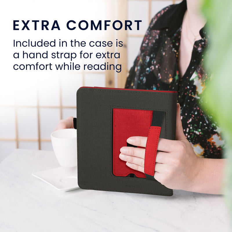 kwmobile Case Compatible with Tolino Epos 3 Case Flip Case with Hand Strap Cover