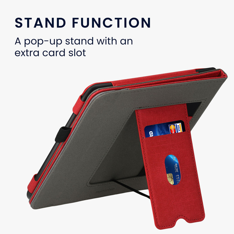kwmobile Case Compatible with Tolino Epos 3 Case Flip Case with Hand Strap Cover