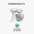 kwmobile Cover compatible with KitchenAid 4.3-4.8 Liter with 3 Pockets Stand Mixer Dust Cover Hood