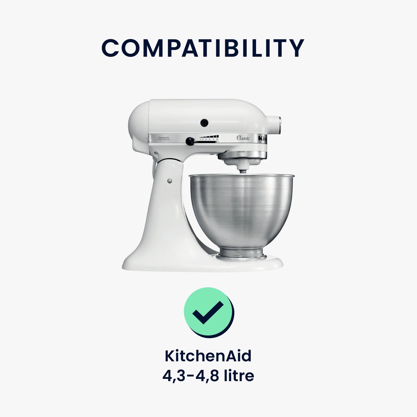 kwmobile Cover compatible with KitchenAid 4.3-4.8 Liter with 3 Pockets Stand Mixer Dust Cover Hood