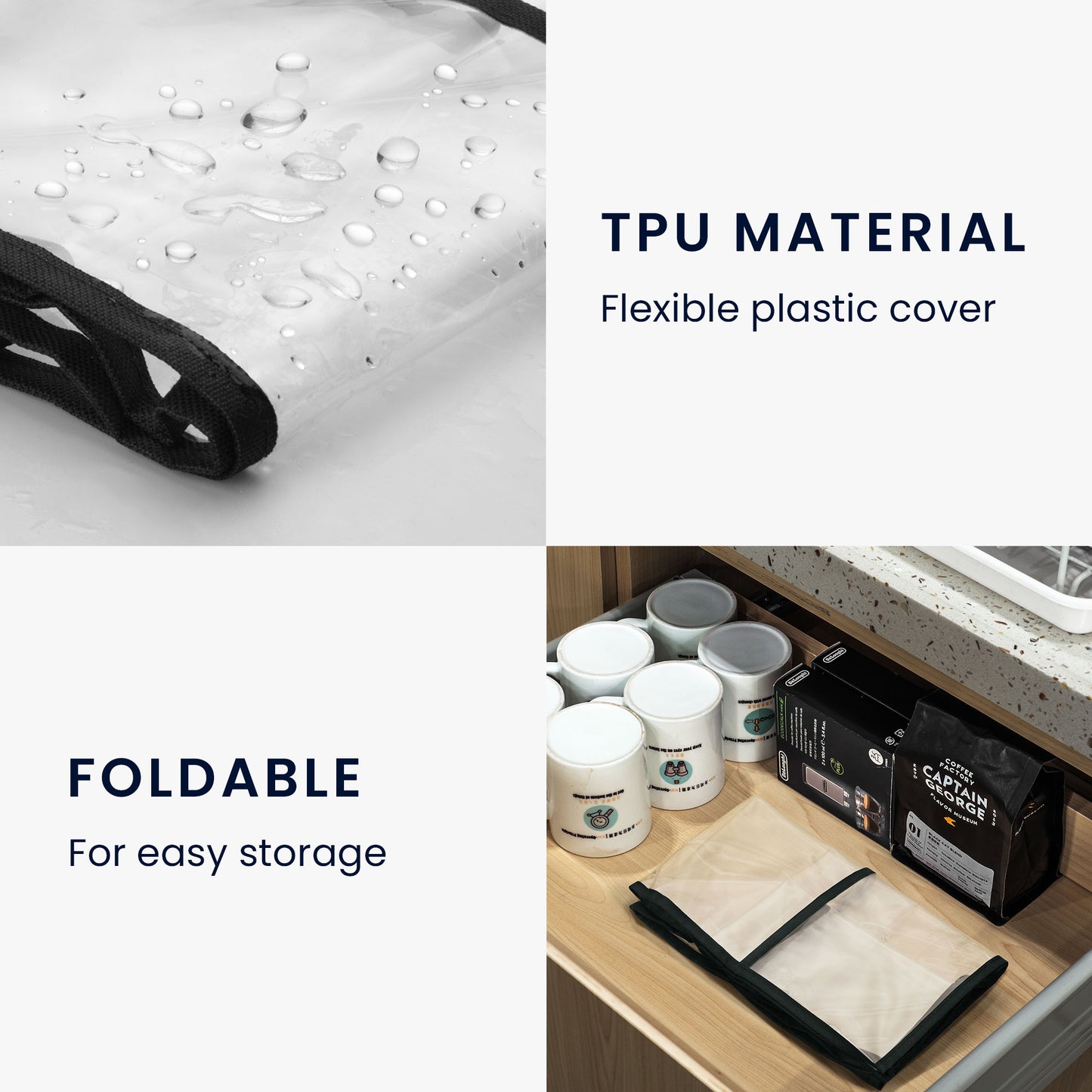 kwmobile Cover compatible with KitchenAid 4.3-4.8 Liter with 3 Pockets Stand Mixer Dust Cover Hood