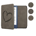 kwmobile Hülle kompatibel mit Amazon Kindle (2022/2024) Hülle - Kunstleder Cover - Pusteblume Love Grau Grau  [dsg02]
