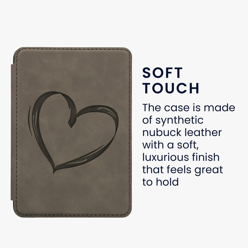 kwmobile Protective Case for Amazon Kindle (2022/2024) Cover - eReader Case Made of Faux Leather with Auto Sleep Function