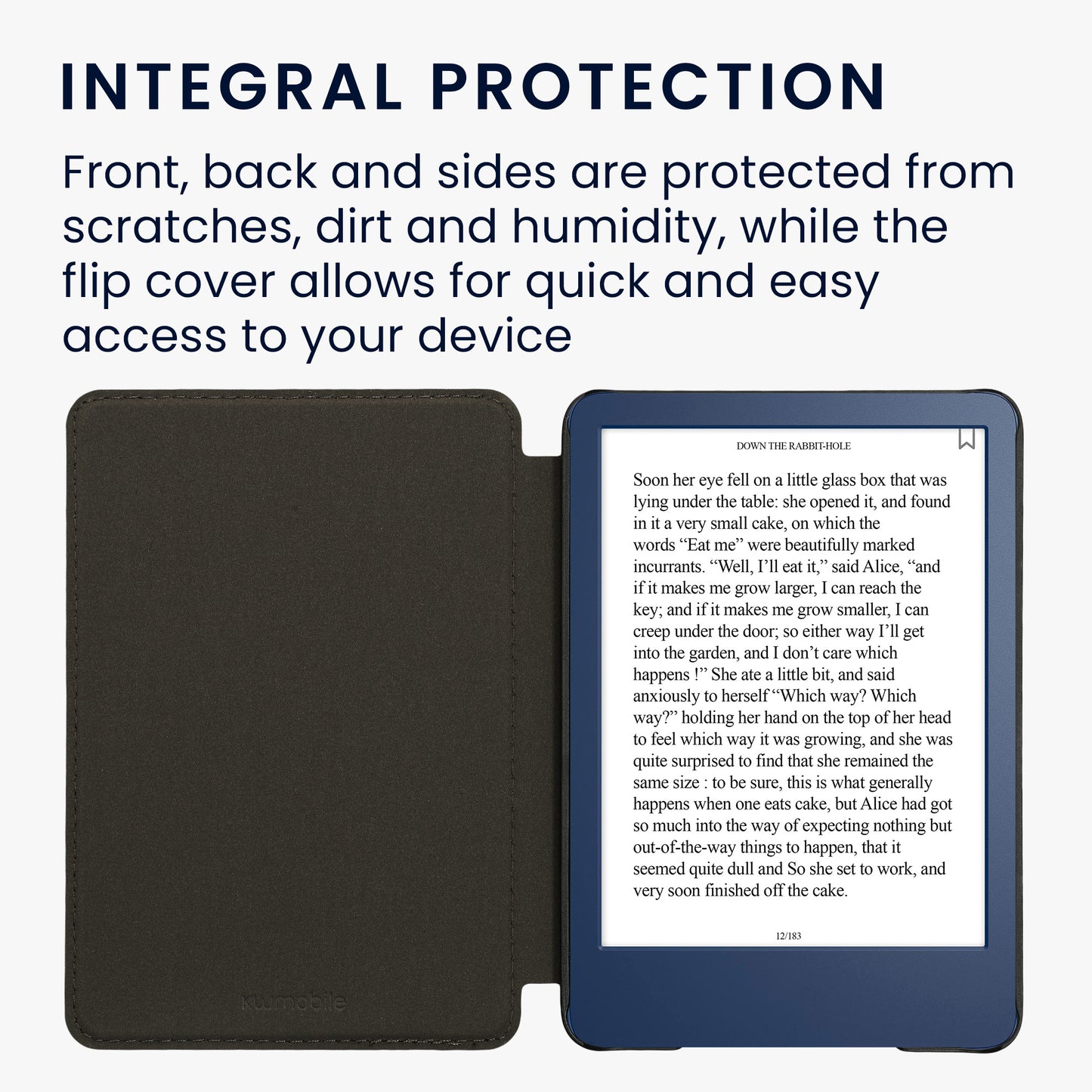 kwmobile Protective Case for Amazon Kindle (2022/2024) Cover - eReader Case Made of Faux Leather with Auto Sleep Function