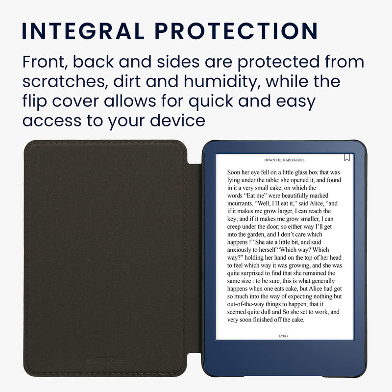 kwmobile Protective Case for Amazon Kindle (2022/2024) Cover - eReader Case Made of Faux Leather with Auto Sleep Function