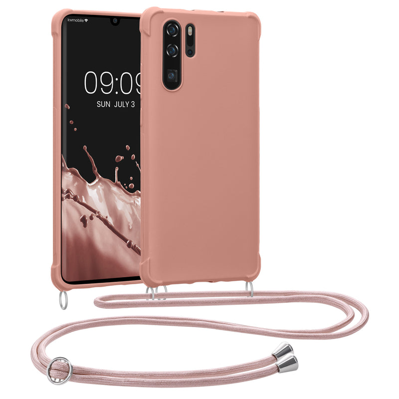kwmobile Necklace Case Compatible with Huawei P30 Pro - Cover with Lanyard - Silicone Protective Case
