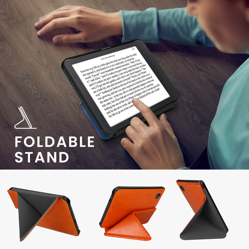 kwmobile Protective Case for Kobo Clara 2E / Tolino Shine 4 Case - eReader Flip Case with Auto Sleep Function - Cover with Stand