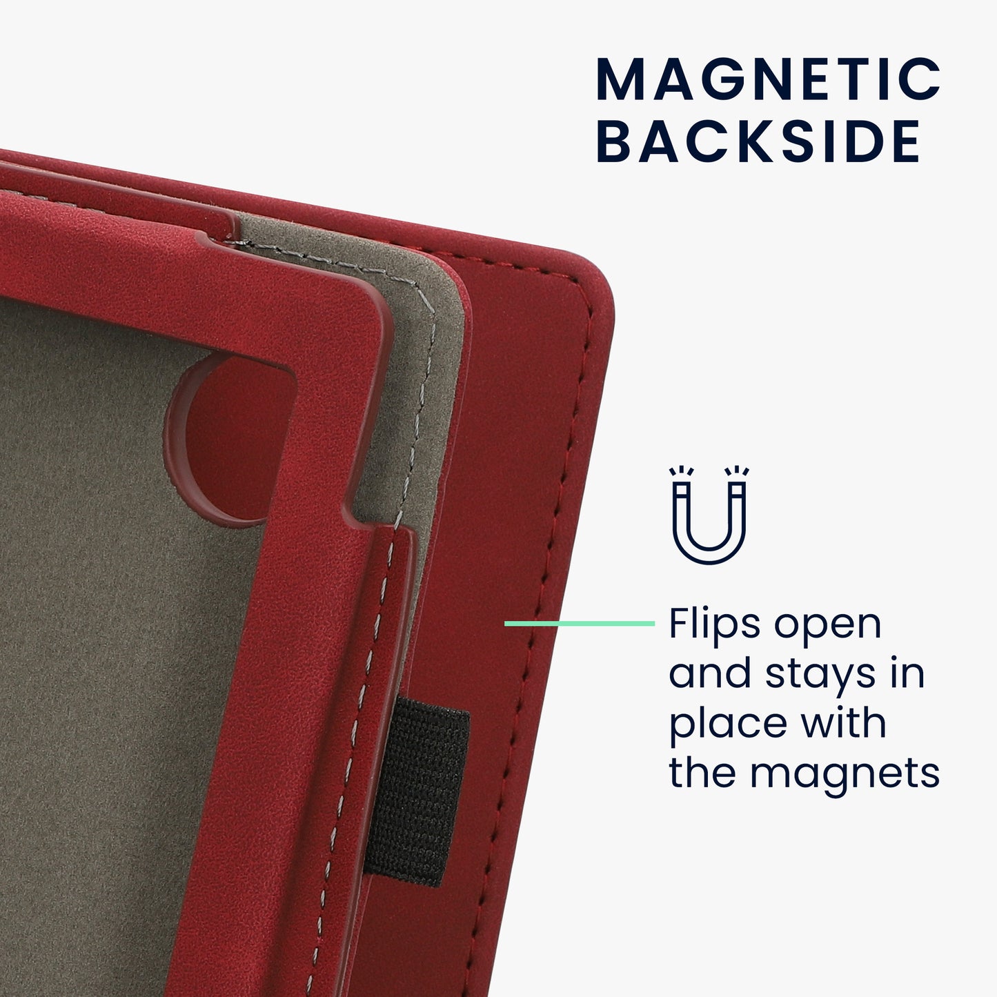 kwmobile Flip Case compatible with Kobo Clara 2E / Tolino Shine 4 - Hand Strap - Cover