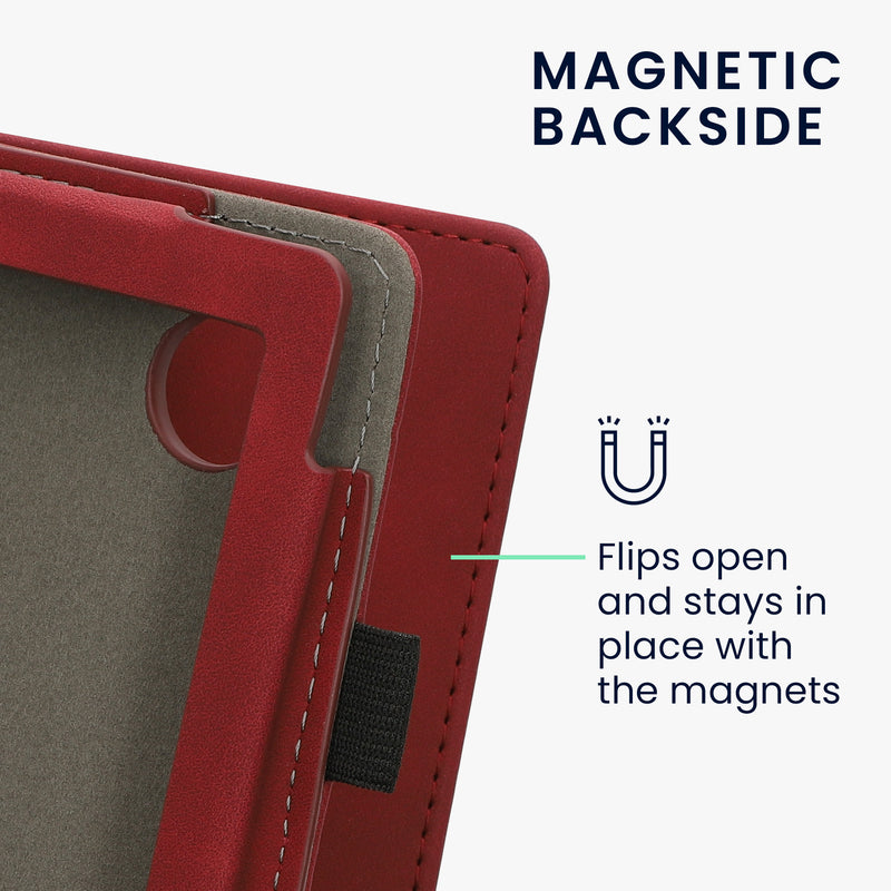 kwmobile Flip Case compatible with Kobo Clara 2E / Tolino Shine 4 - Hand Strap - Cover