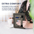 kwmobile Protective Case compatible with Kobo Clara 2E / Tolino Shine 4 Flip Case - Cover with Hand Strap