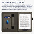 kwmobile Protective Case compatible with Kobo Clara 2E / Tolino Shine 4 Flip Case - Cover with Hand Strap