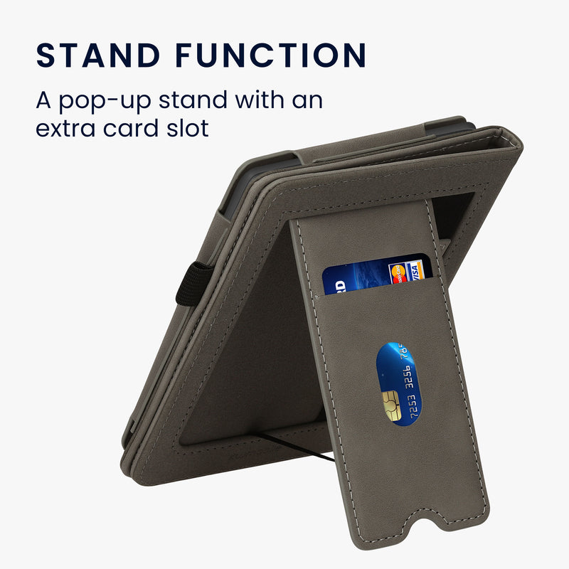 kwmobile Protective Case compatible with Kobo Clara 2E / Tolino Shine 4 Flip Case - Cover with Hand Strap