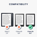 kwmobile Protective Case compatible with Kobo Clara 2E / Tolino Shine 4 Flip Case - Cover with Hand Strap
