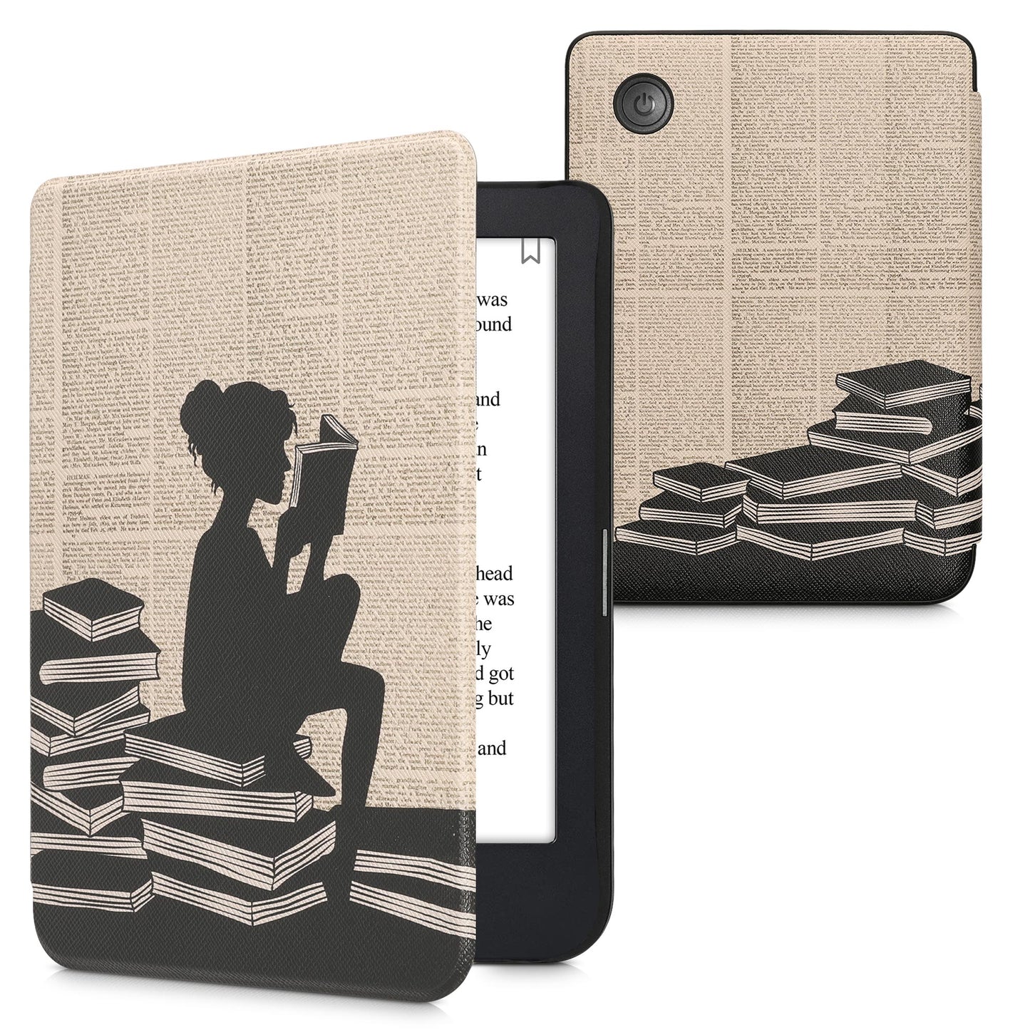 kwmobile Protective Case for Kobo Clara 2E / Tolino Shine 4 Case - eReader Flip Case with Auto Sleep Function
