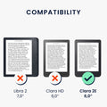 kwmobile Protective Case for Kobo Clara 2E / Tolino Shine 4 Case - eReader Flip Case with Auto Sleep Function