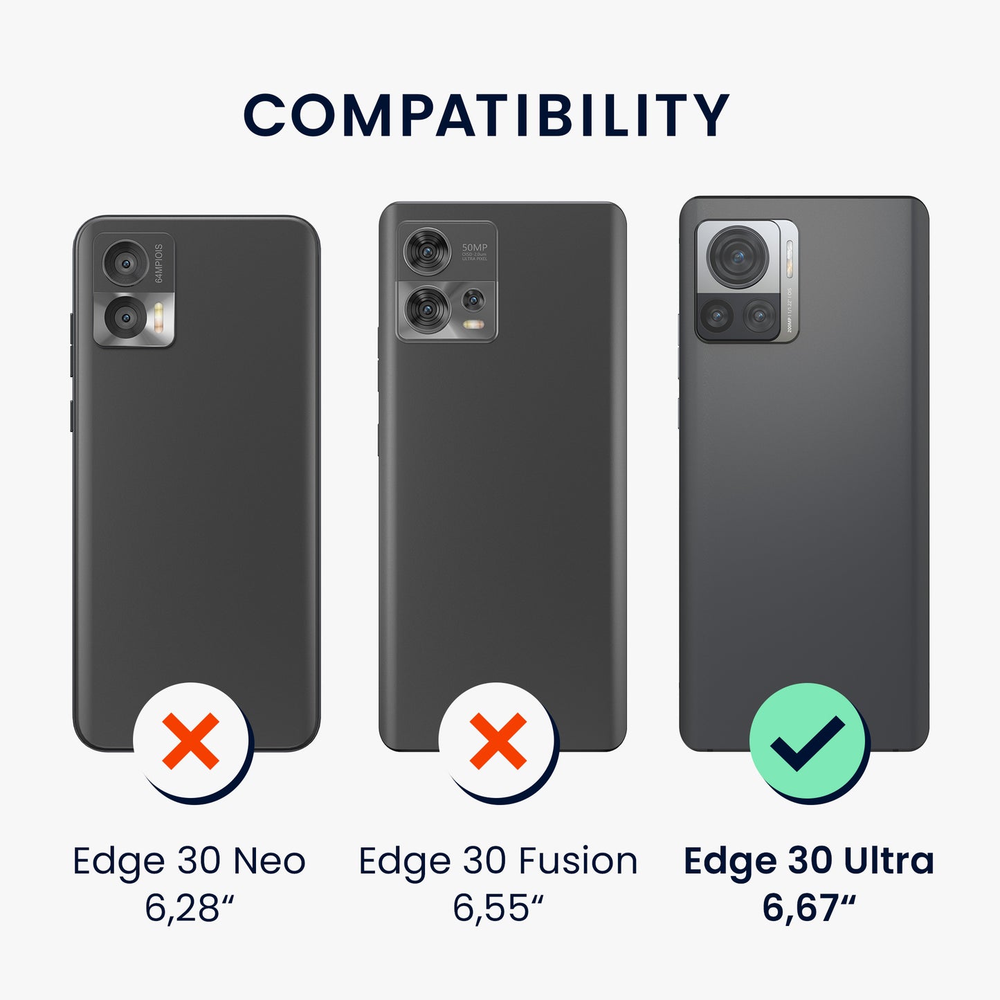 kwmobile Motorola Edge 30 Ultra Case - Soft Silicone Cover - Protective Phone Case