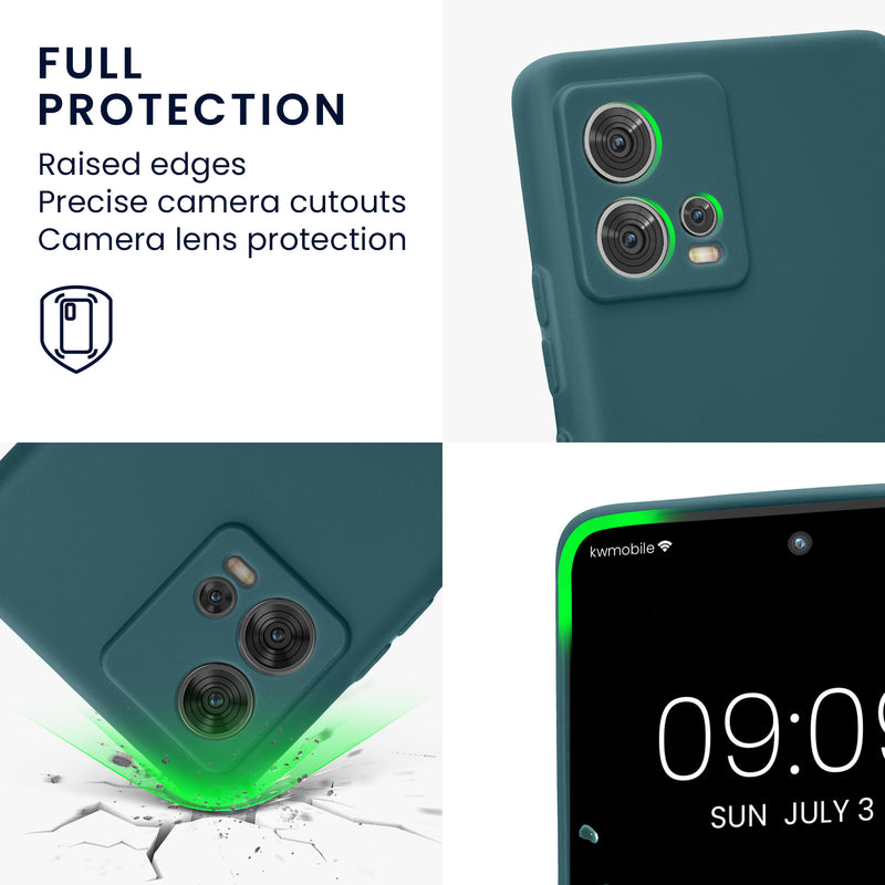kwmobile Cell Phone Case for Motorola Edge 30 Fusion - Soft Silicone Case - Protective Cover